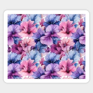 #34 Floral Pattern. Hibiscus Flower Pattern. Sticker